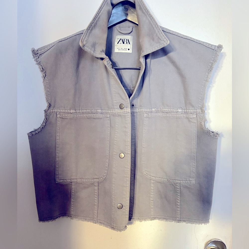 ZARA Gray Denim vest